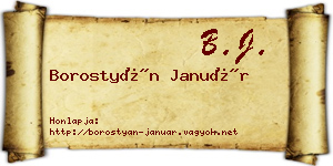 Borostyán Január névjegykártya